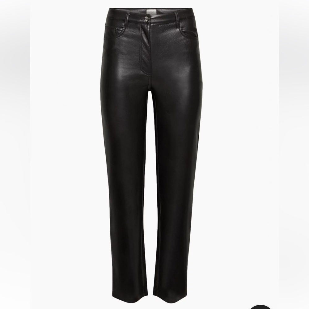 Aritzia Melina Faux Leather Pant - Black